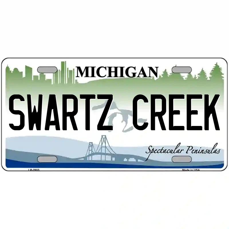 Swartz Creek Michigan Metal Sign