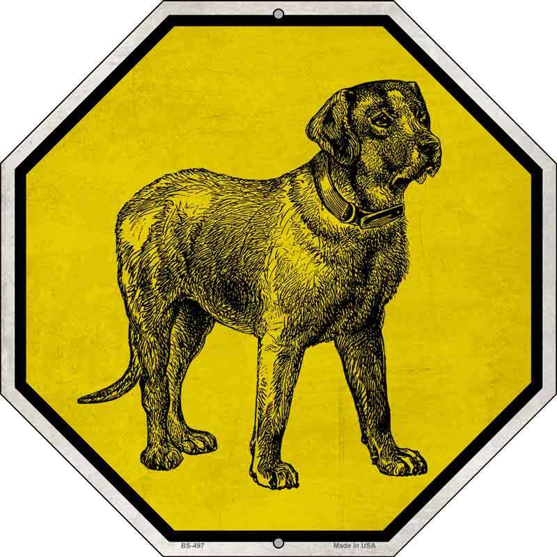 Labrador Retriever Sketch 12" Octagon Metal Sign