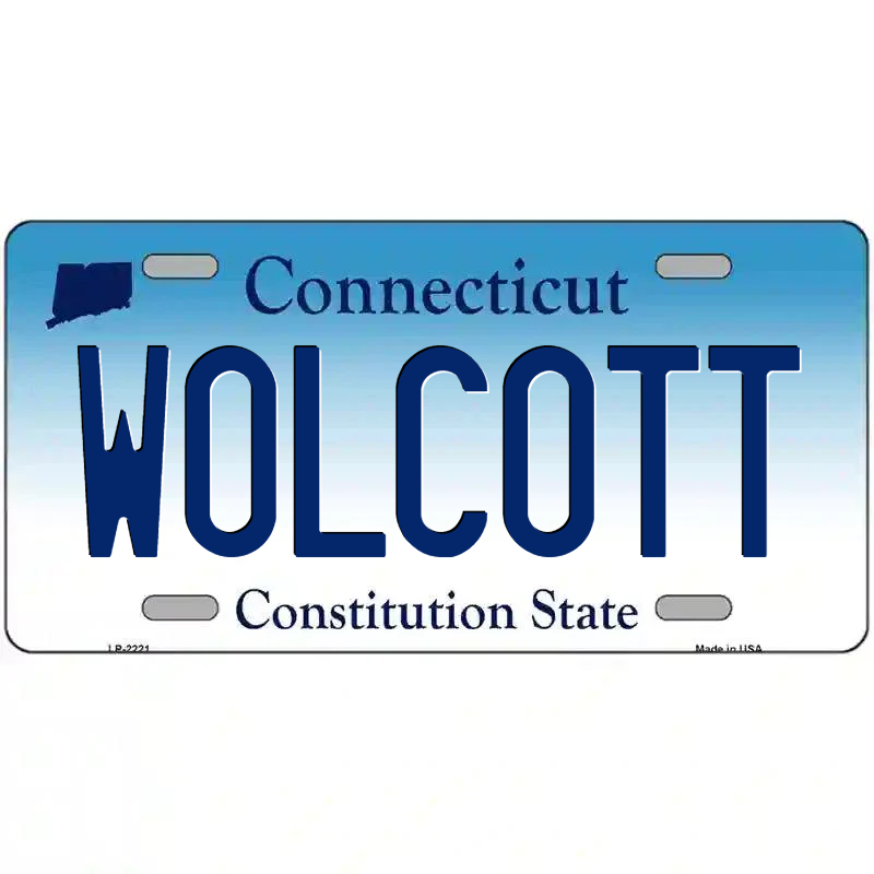 Wolcott Connecticut Metal Sign