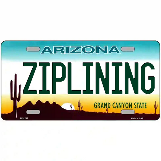 Ziplining Arizona Metal Sign