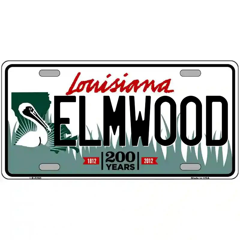Elmwood Louisiana Metal Sign