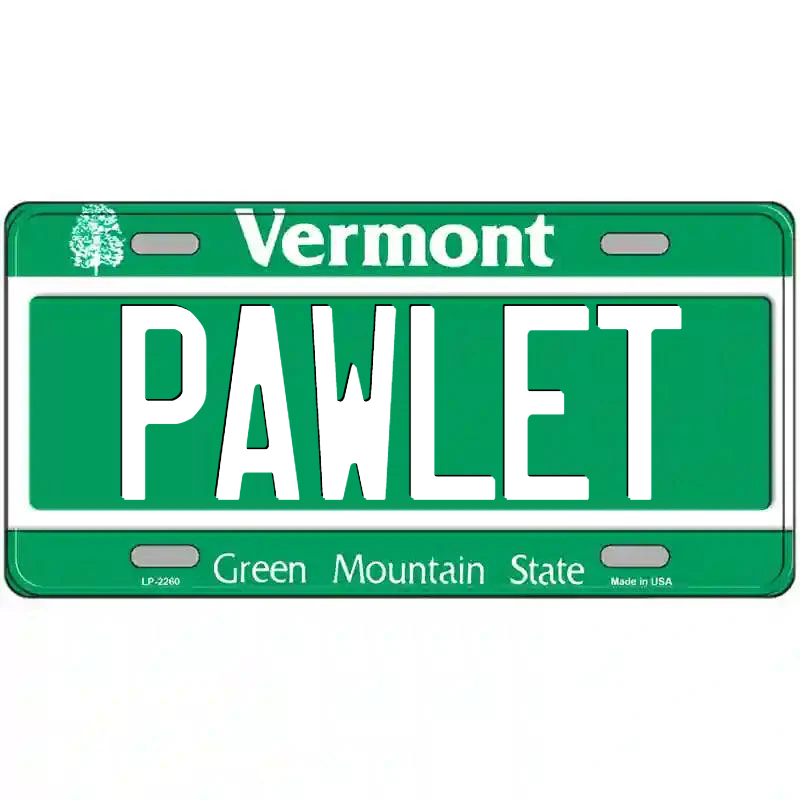 Pawlet Vermont Metal Sign