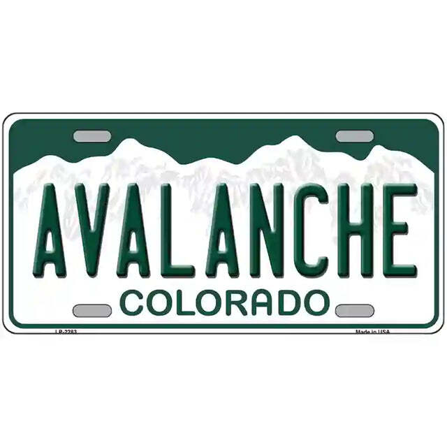 Avalanche Colorado Metal Sign