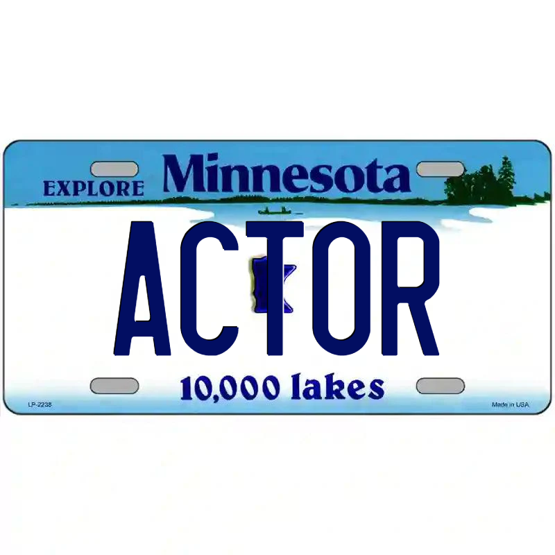 Actor Minnesota Metal Sign