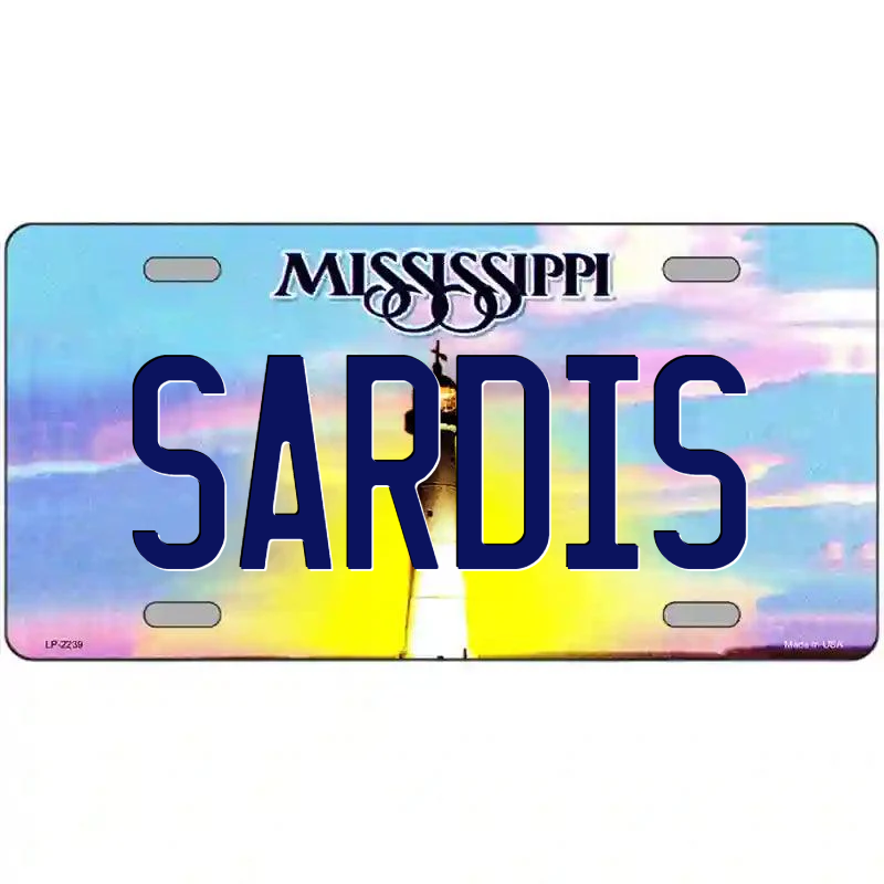 Sardis Mississippi Metal Sign
