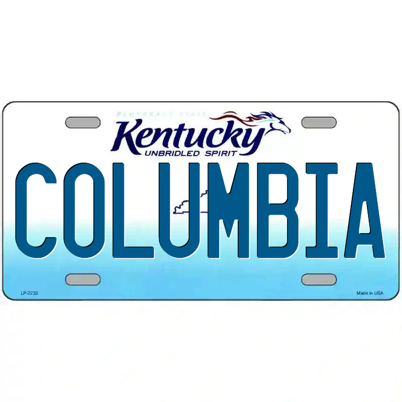 Columbia Kentucky Metal Sign