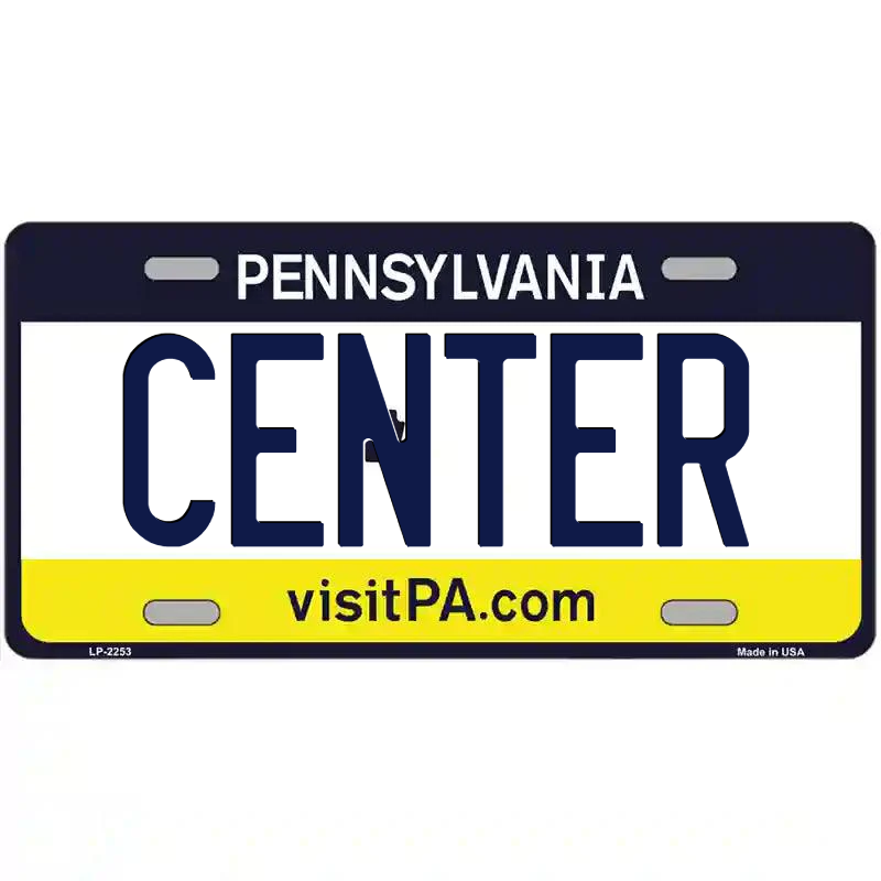 Center Pennsylvania Metal Sign