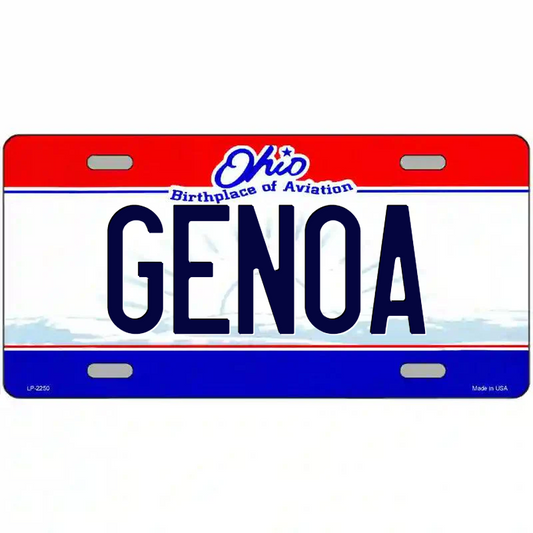 Genoa Ohio Metal Sign