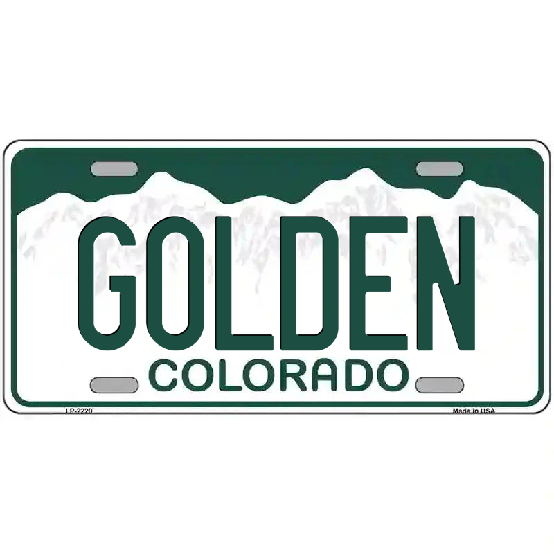 Golden Colorado Metal Sign
