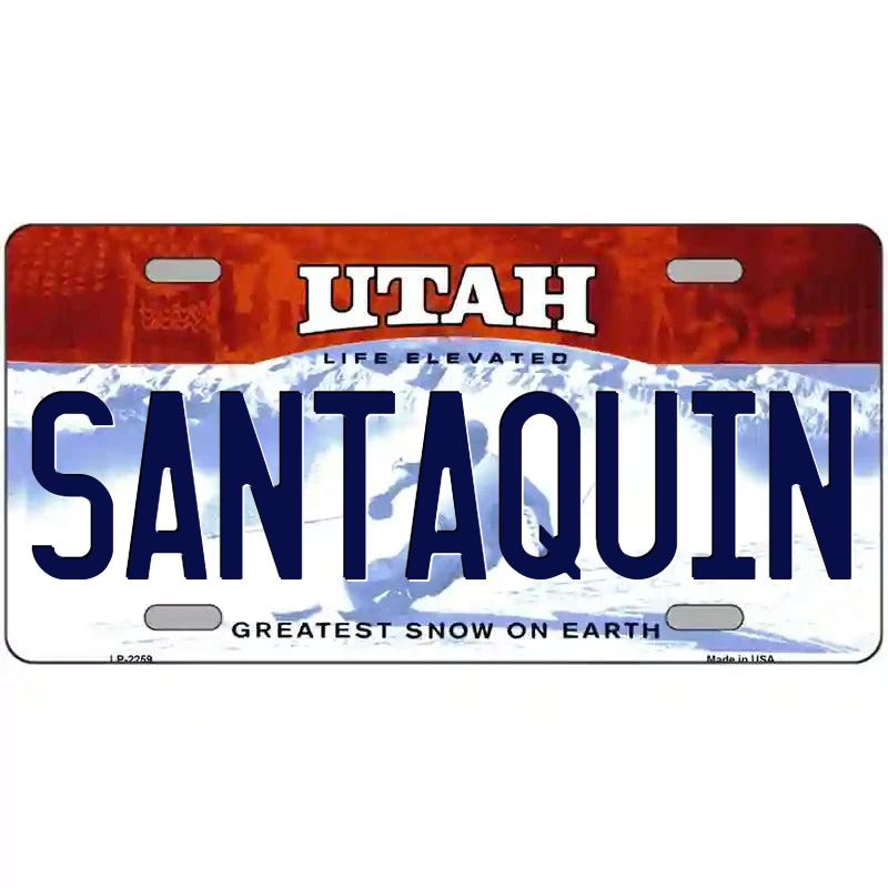 Santaquin Utah Metal Sign