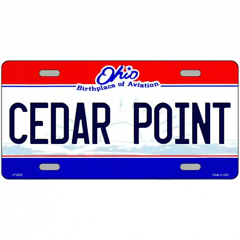 Cedar Point Ohio Metal Sign