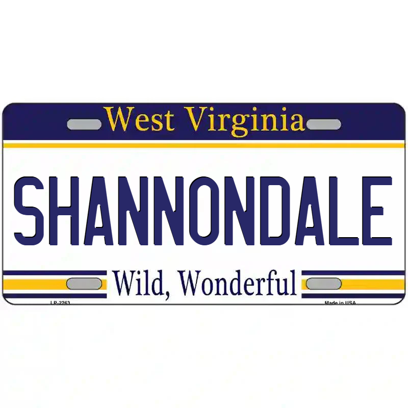 Shannondale West Virginia Metal Sign