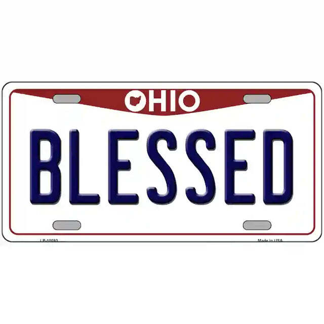 Blessed Ohio Metal Sign