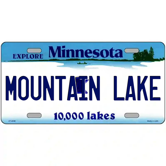 Mountain Lake Minnesota Metal Sign