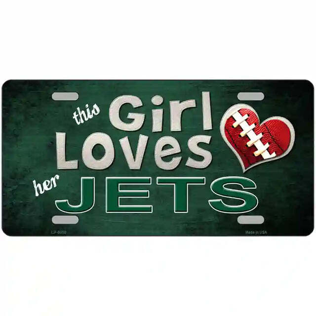 This Girl Loves Her Jets Metal Sign