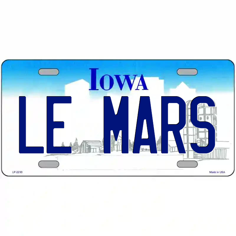 Le Mars Iowa Metal Sign