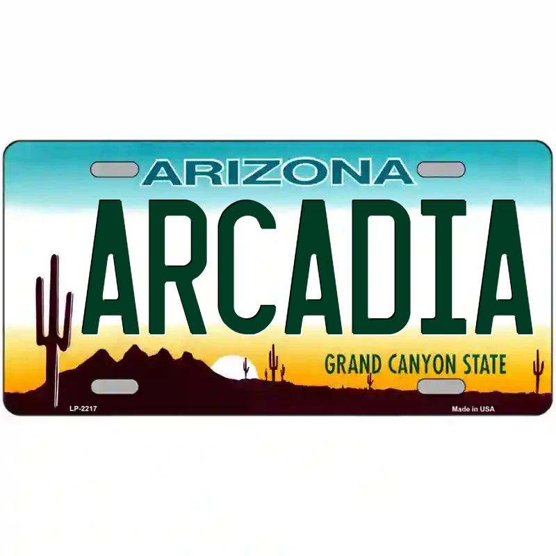 Arcadia Arizona Metal Sign
