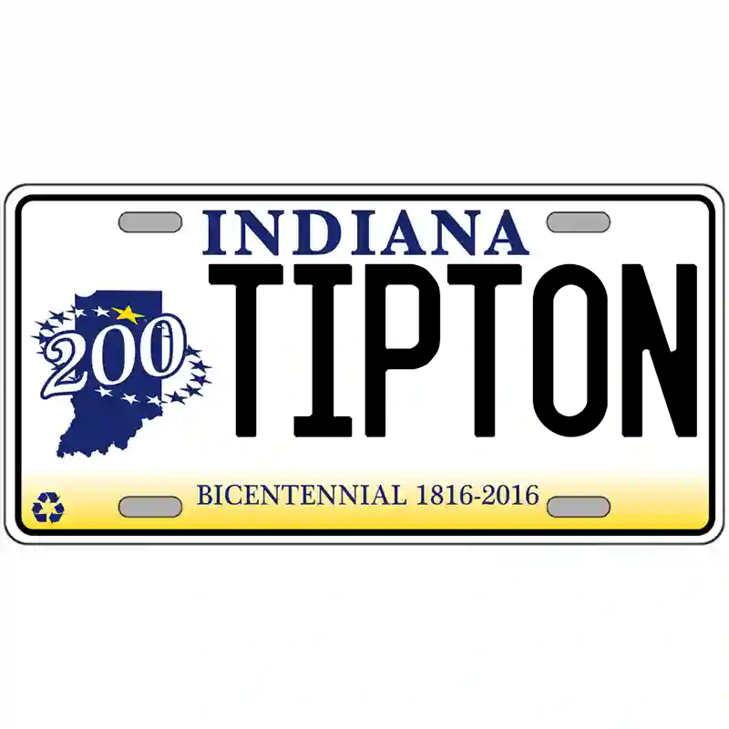 Tipton Indiana Bicentennial Metal Sign