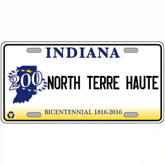 North Terre Haute Indiana Bicentennial Metal Sign