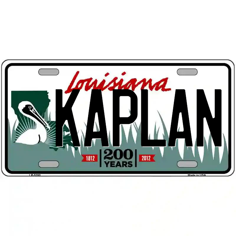 Kaplan Louisiana Metal Sign