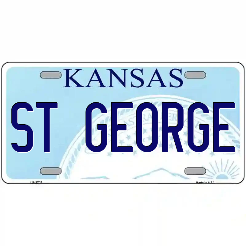 St George Kansas Metal Sign