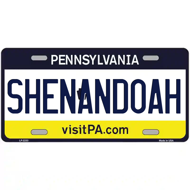 Shenandoah Pennsylvania Metal Sign