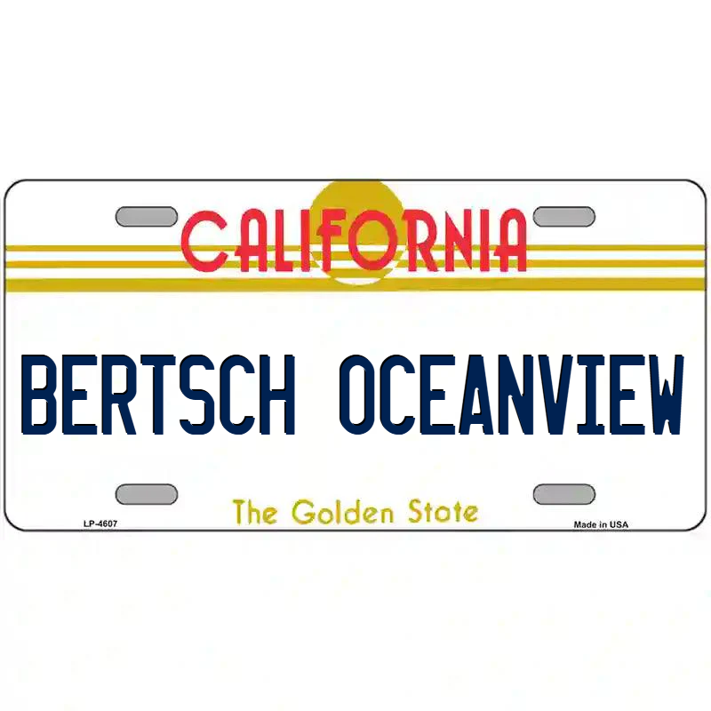 Bertsch-Oceanview California Metal Sign
