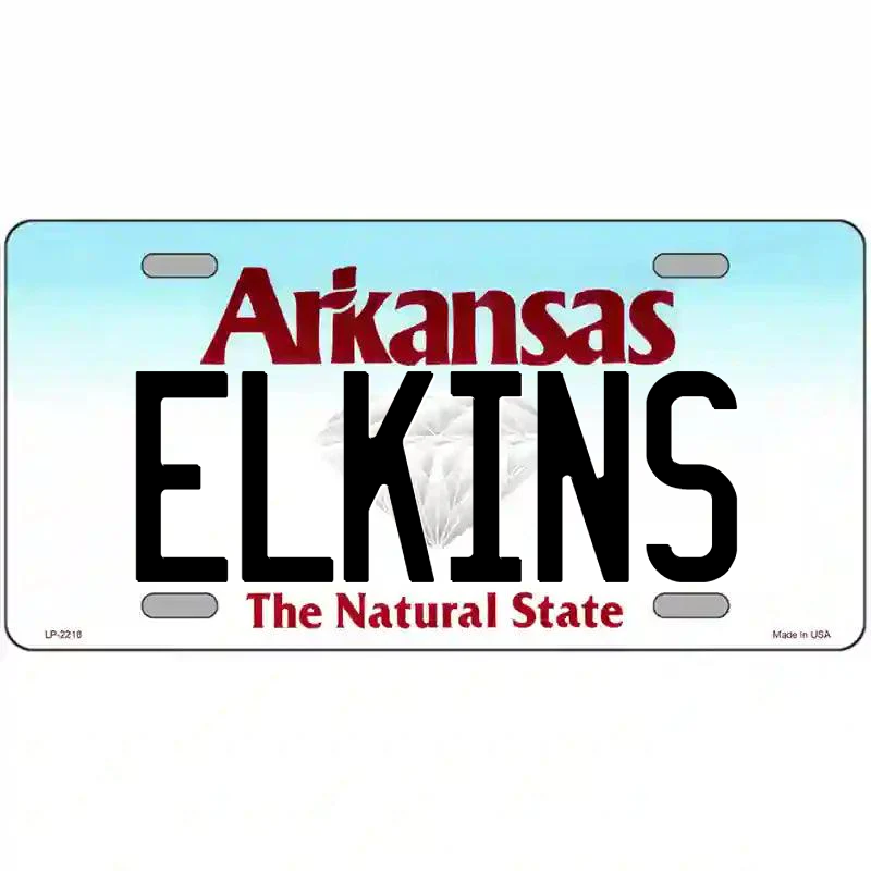 Elkins Arkansas Metal Sign