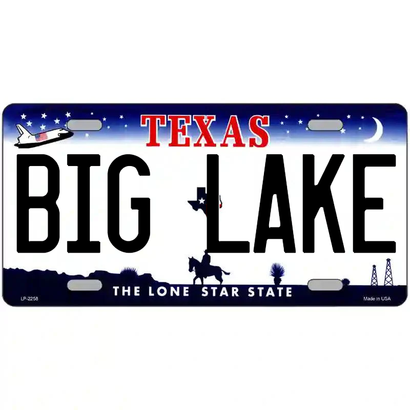 Big Lake Texas Metal Sign