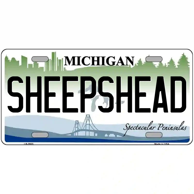 Sheepshead Michigan Metal Sign