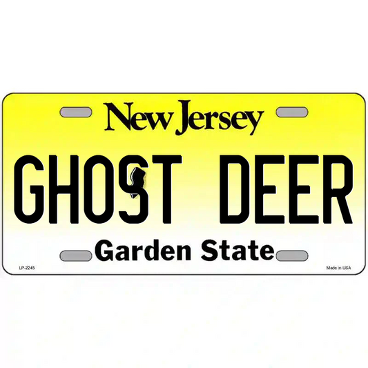 Ghost Deer New Jersey Metal Sign