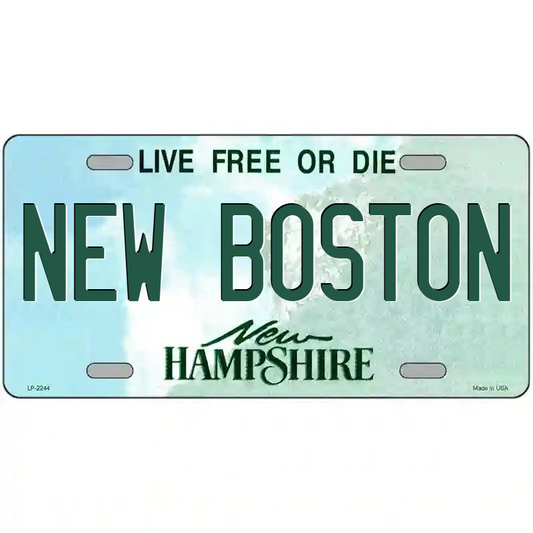 New Boston New Hampshire Metal Sign
