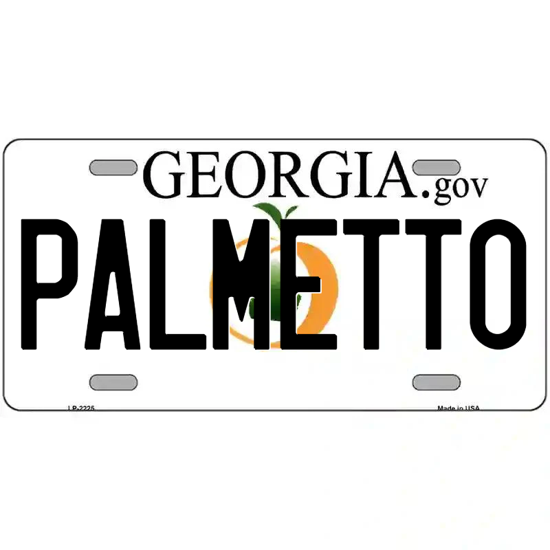 Palmetto Georgia Metal Sign