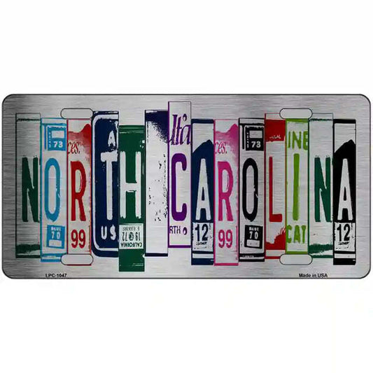 North Carolina License Plate Art Metal Sign