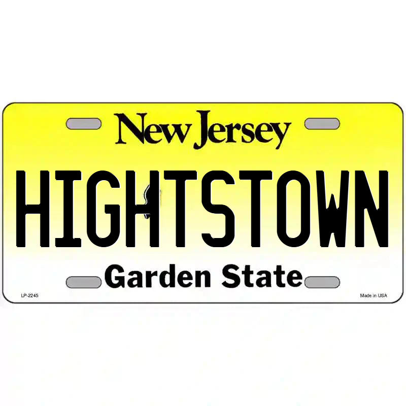 Hightstown New Jersey Metal Sign
