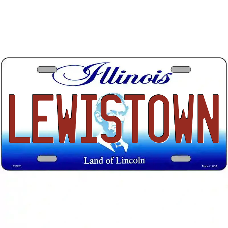 Lewistown Illinois Metal Sign