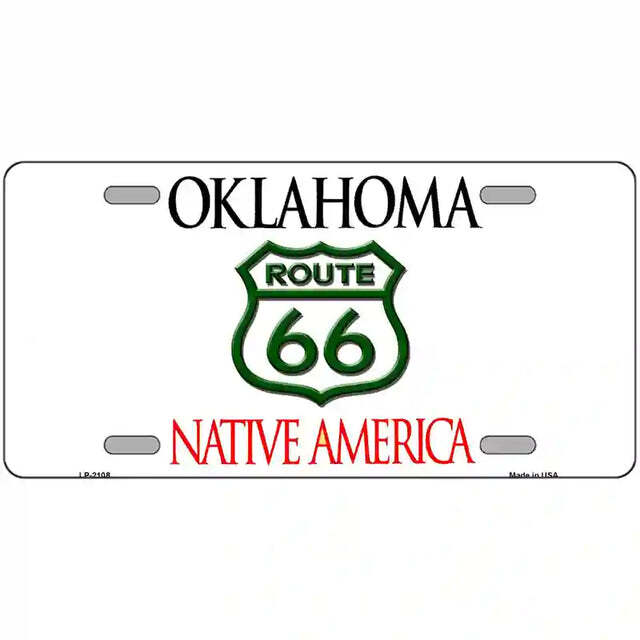 Oklahoma Route 66 Shield Metal Sign
