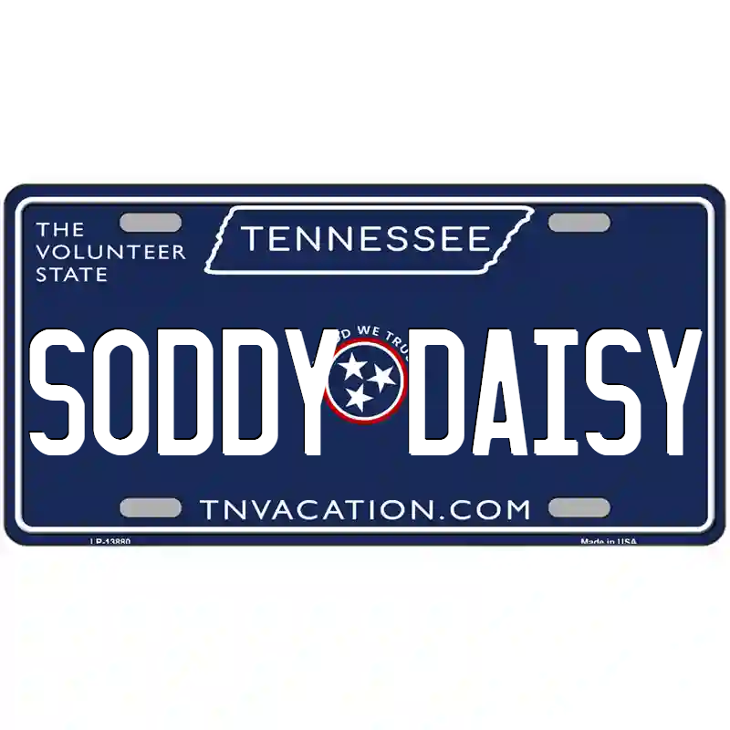 Soddy-Daisy Tennessee Blue Metal Sign