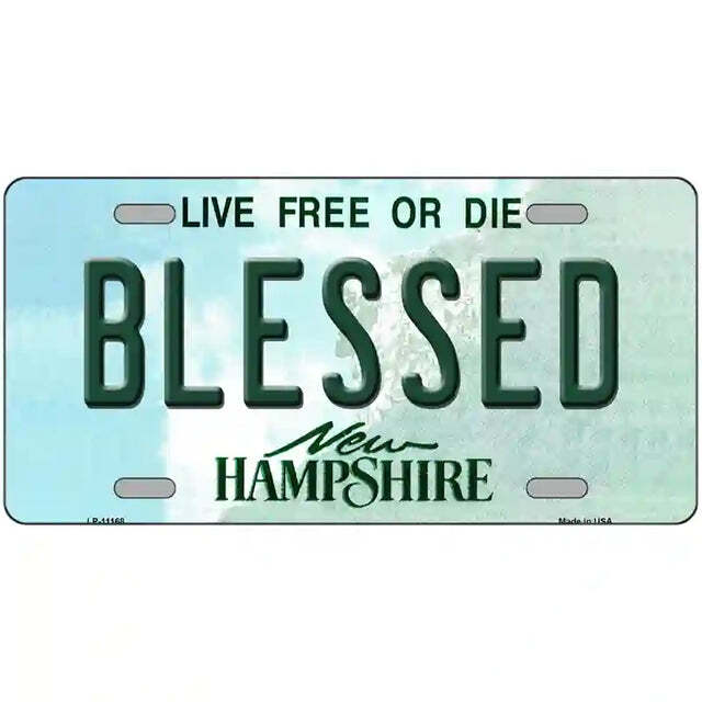 Blessed New Hampshire Metal Sign