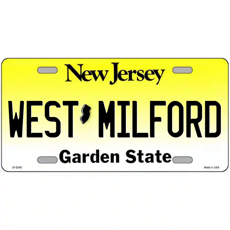 West Milford New Jersey Metal Sign