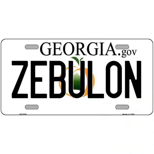 Zebulon Georgia Metal Sign