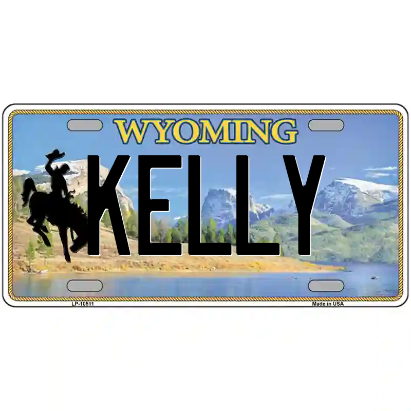 Kelly Wyoming Metal Sign
