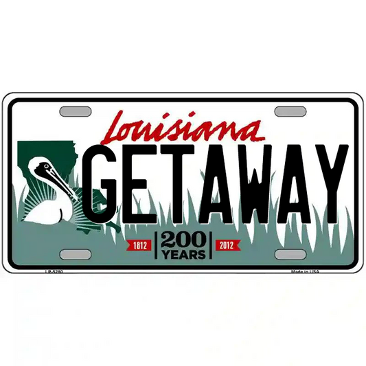 Getaway Louisiana Metal Sign