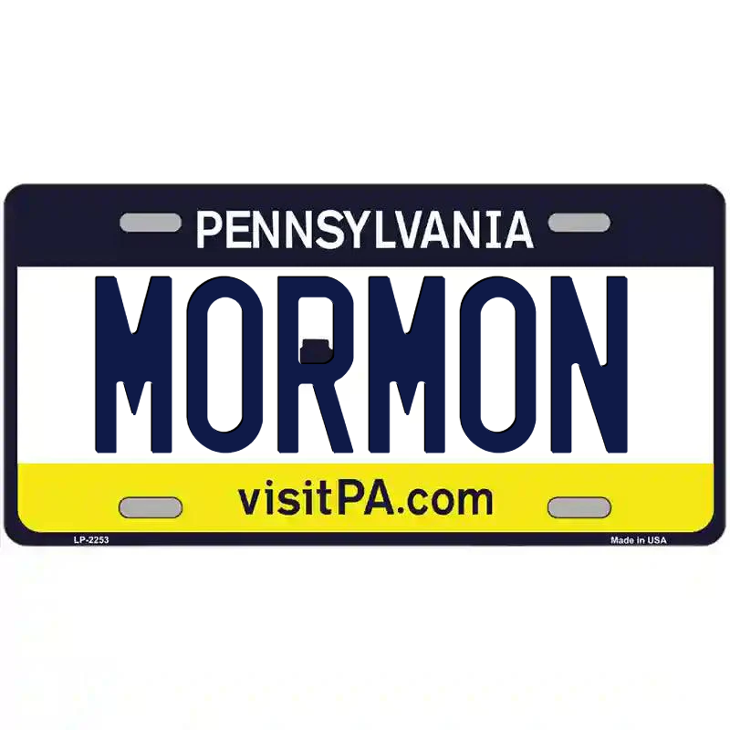 Mormon Pennsylvania Metal Sign