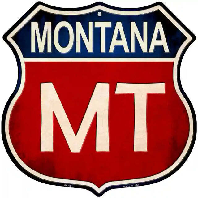 Montana Highway Shield Metal Sign