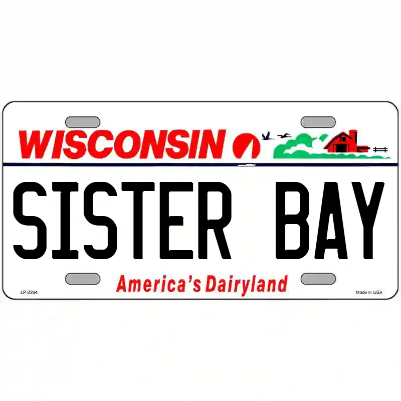 Sister Bay Wisconsin Metal Sign