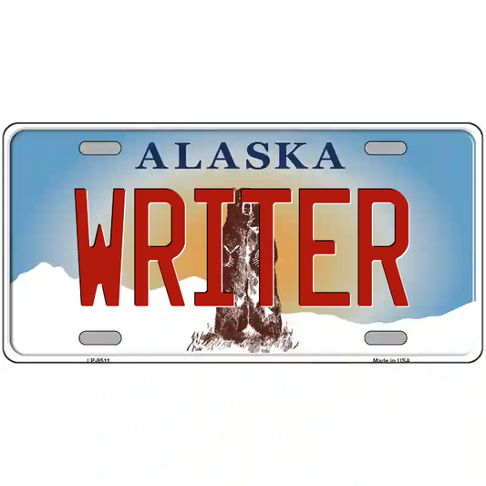 Writer Alaska Metal Sign