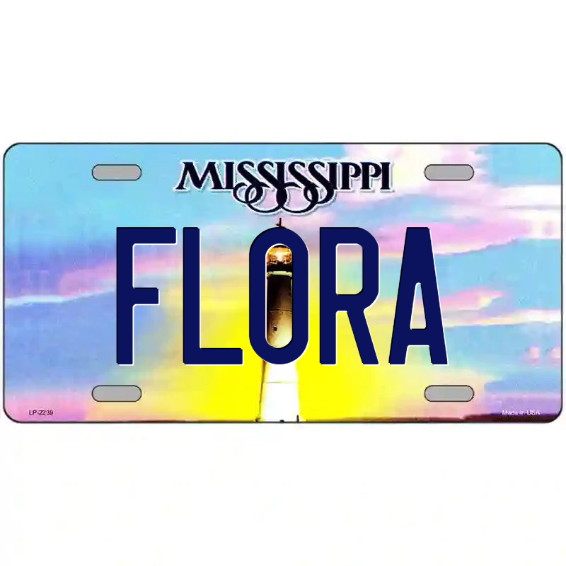 Flora Mississippi Metal Sign