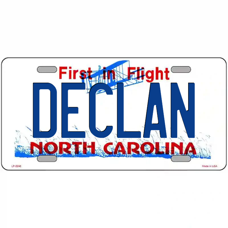Declan North Carolina Metal Sign