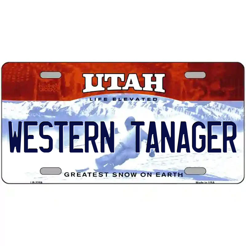 Western Tanager Utah Metal Sign